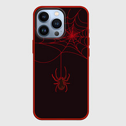 Чехол для iPhone 13 Pro Красная паутина, цвет: 3D-красный