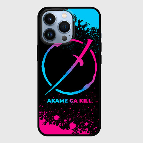 Чехол iPhone 13 Pro Akame ga Kill - neon gradient / 3D-Черный – фото 1