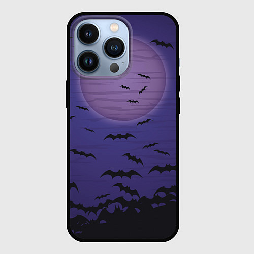 Чехол iPhone 13 Pro Летучие мыши шабаш / 3D-Черный – фото 1