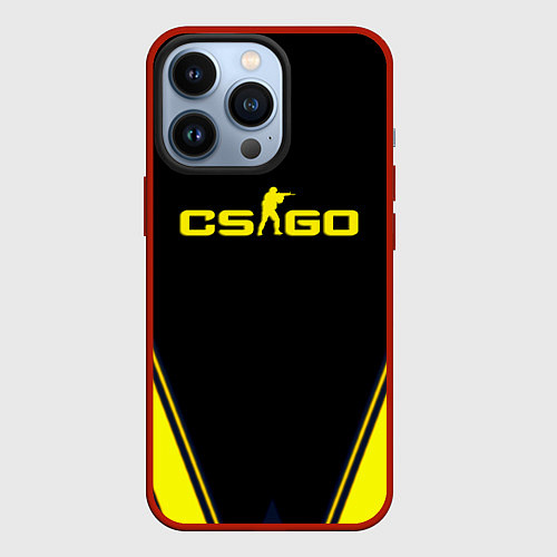 Чехол iPhone 13 Pro Cs go sport geometry / 3D-Красный – фото 1