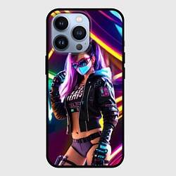 Чехол iPhone 13 Pro Cool girl - cyberpunk - neon glow