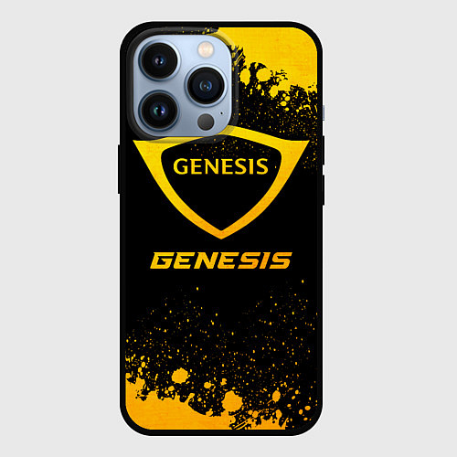 Чехол iPhone 13 Pro Genesis - gold gradient / 3D-Черный – фото 1