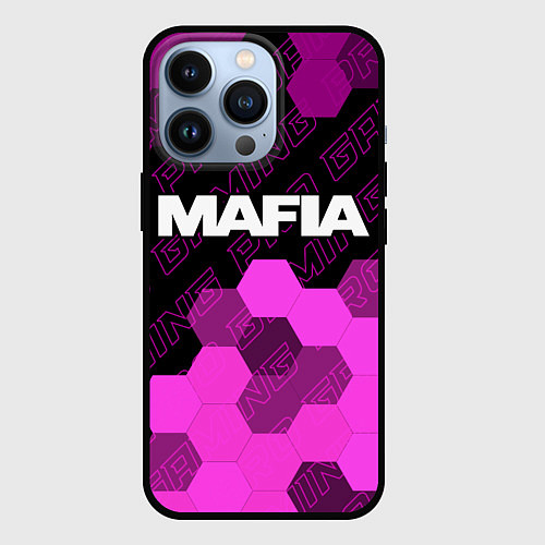 Чехол iPhone 13 Pro Mafia pro gaming: символ сверху / 3D-Черный – фото 1