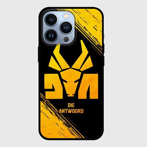 Чехол iPhone 13 Pro Die Antwoord - gold gradient / 3D-Черный – фото 1