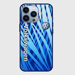 Чехол для iPhone 13 Pro Volkswagen - синий камуфляж, цвет: 3D-тёмно-синий