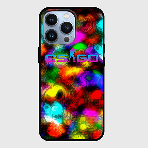 Чехол iPhone 13 Pro Cs go stikerbombing / 3D-Черный – фото 1