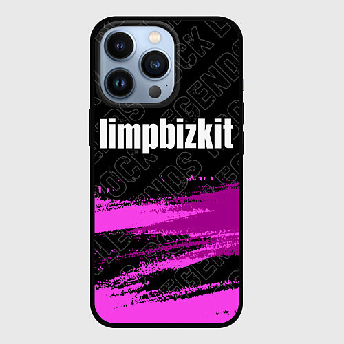 Чехол iPhone 13 Pro Limp Bizkit rock legends: символ сверху / 3D-Черный – фото 1