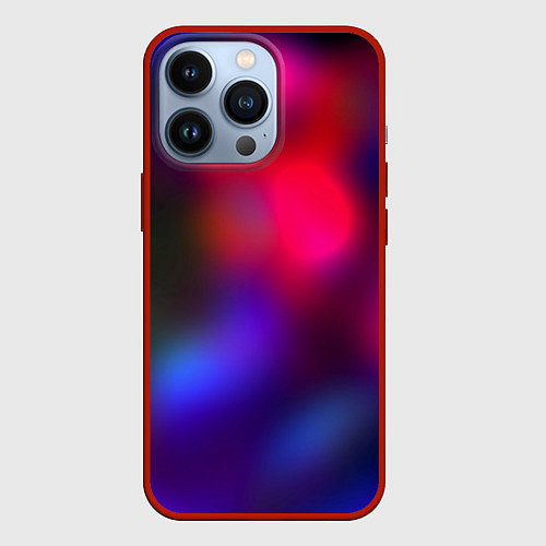 Чехол iPhone 13 Pro Гградиент красный и синий / 3D-Красный – фото 1