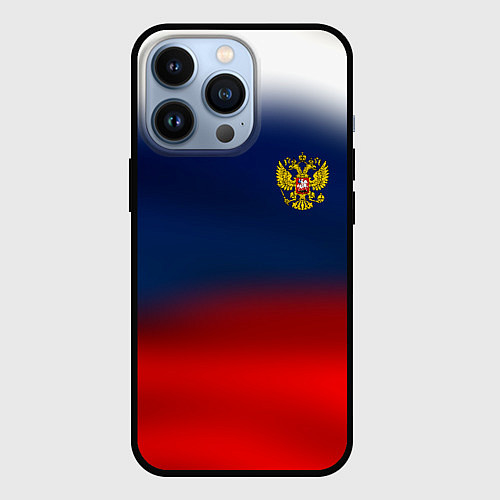 Чехол iPhone 13 Pro Символика России герб / 3D-Черный – фото 1