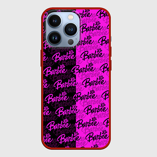 Чехол iPhone 13 Pro Bardie - pattern - black / 3D-Красный – фото 1