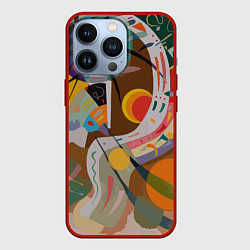 Чехол для iPhone 13 Pro Искусство Кандинского - Доминирующая кривая, цвет: 3D-красный