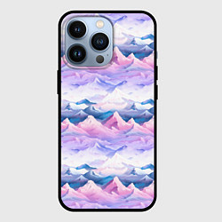 Чехол iPhone 13 Pro Розовые горы паттерн