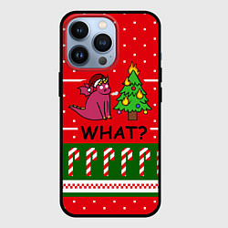 Чехол для iPhone 13 Pro Дракон и елка, цвет: 3D-черный