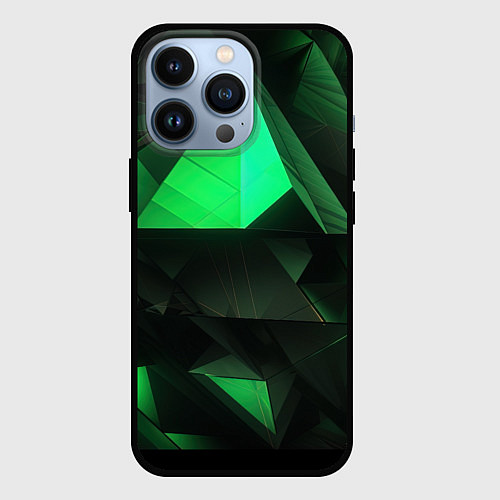 Чехол iPhone 13 Pro Геометрические фигуры / 3D-Черный – фото 1