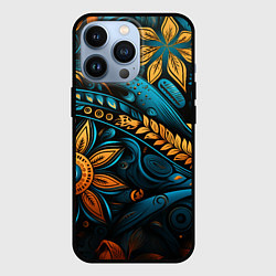 Чехол iPhone 13 Pro Узор с растительными элементами