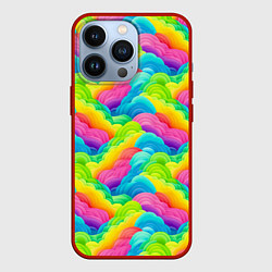 Чехол iPhone 13 Pro Разноцветные облака из бумаги паттерн