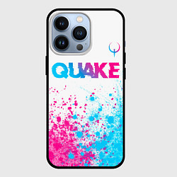 Чехол для iPhone 13 Pro Quake neon gradient style посередине, цвет: 3D-черный