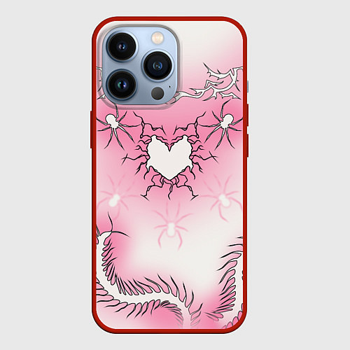 Чехол iPhone 13 Pro Сердце сколопендры / 3D-Красный – фото 1