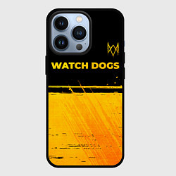 Чехол для iPhone 13 Pro Watch Dogs - gold gradient посередине, цвет: 3D-черный