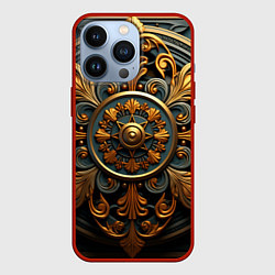 Чехол для iPhone 13 Pro Круглый орнамент в викингском стиле, цвет: 3D-красный