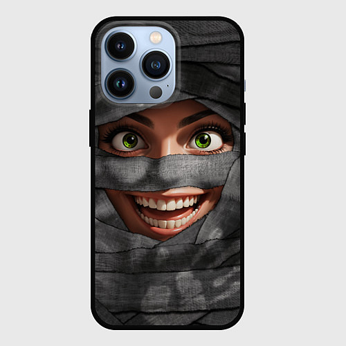 Чехол iPhone 13 Pro Бандаж мумии темный / 3D-Черный – фото 1