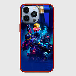 Чехол для iPhone 13 Pro Крутой Гомер Симпсон - киберпанк, цвет: 3D-красный