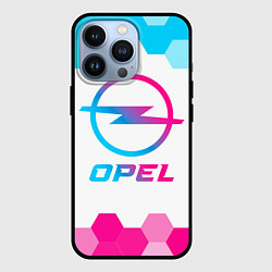 Чехол для iPhone 13 Pro Opel neon gradient style, цвет: 3D-черный
