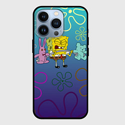 Чехол iPhone 13 Pro Spongebob workout