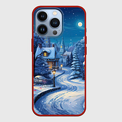 Чехол для iPhone 13 Pro Зимнее предновогоднее настроение, цвет: 3D-красный