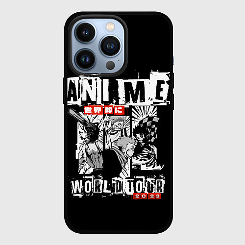 Чехол iPhone 13 Pro Трио аниме сененов / 3D-Черный – фото 1