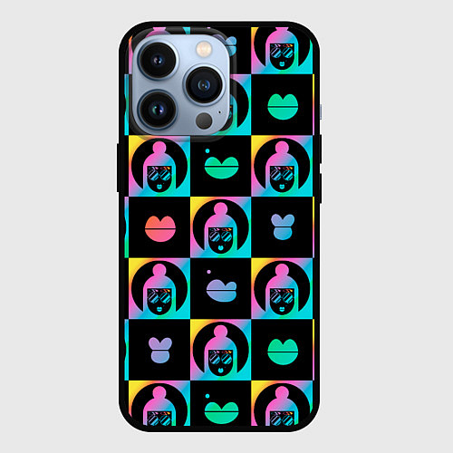 Чехол iPhone 13 Pro The image of a girl in a square / 3D-Черный – фото 1