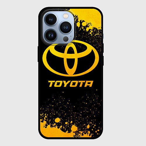 Чехол iPhone 13 Pro Toyota - gold gradient / 3D-Черный – фото 1