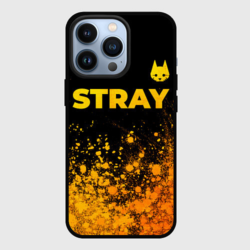 Чехол iPhone 13 Pro Stray - gold gradient посередине / 3D-Черный – фото 1