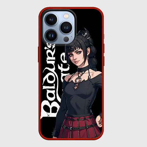 Чехол iPhone 13 Pro Baldurs gate 3 - shadowheart / 3D-Красный – фото 1