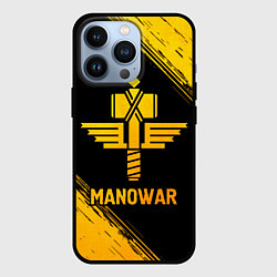 Чехол для iPhone 13 Pro Manowar - gold gradient, цвет: 3D-черный