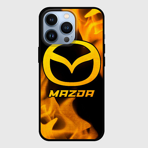 Чехол iPhone 13 Pro Mazda - gold gradient / 3D-Черный – фото 1