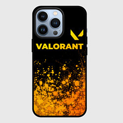 Чехол iPhone 13 Pro Valorant - gold gradient посередине