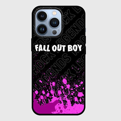 Чехол iPhone 13 Pro Fall Out Boy rock legends посередине / 3D-Черный – фото 1