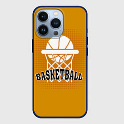 Чехол для iPhone 13 Pro Basketball - кольцо и мяч, цвет: 3D-тёмно-синий