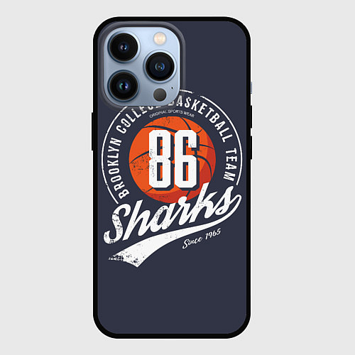 Чехол iPhone 13 Pro Basketball sharks / 3D-Черный – фото 1