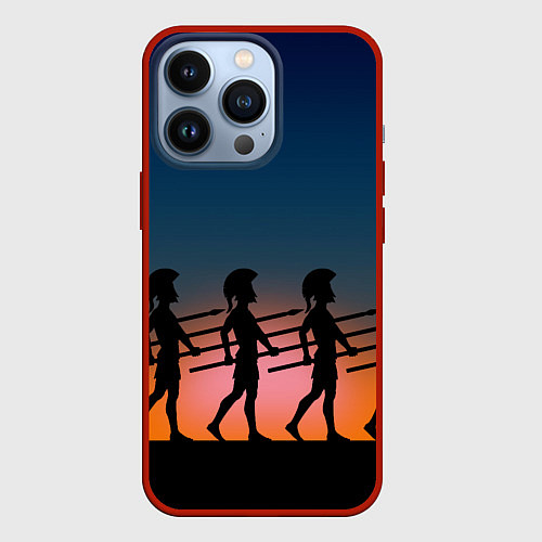 Чехол iPhone 13 Pro Греческий закат / 3D-Красный – фото 1