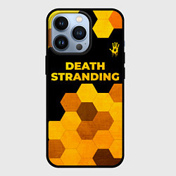 Чехол для iPhone 13 Pro Death Stranding - gold gradient посередине, цвет: 3D-черный