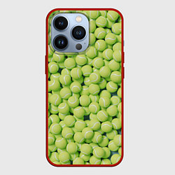 Чехол для iPhone 13 Pro Много теннисных мячей, цвет: 3D-красный
