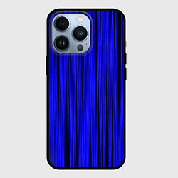 Чехол для iPhone 13 Pro Абстрактные полосы ультрамарин, цвет: 3D-черный
