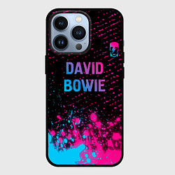 Чехол iPhone 13 Pro David Bowie - neon gradient посередине