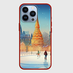 Чехол iPhone 13 Pro Новогодняя елка на площади