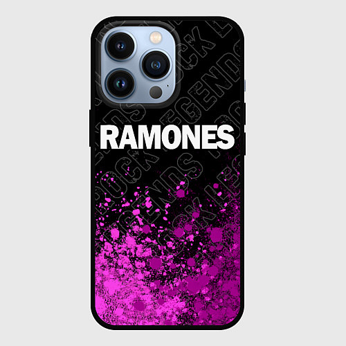 Чехол iPhone 13 Pro Ramones rock legends посередине / 3D-Черный – фото 1
