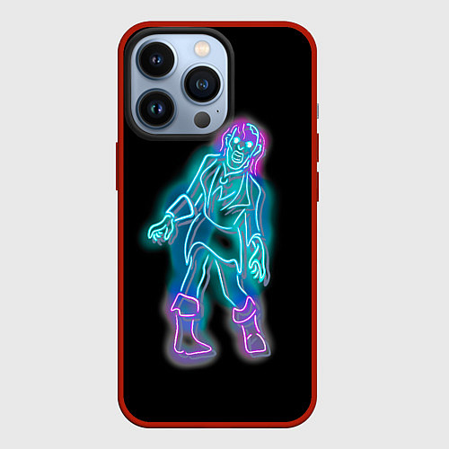 Чехол iPhone 13 Pro Neon undead / 3D-Красный – фото 1