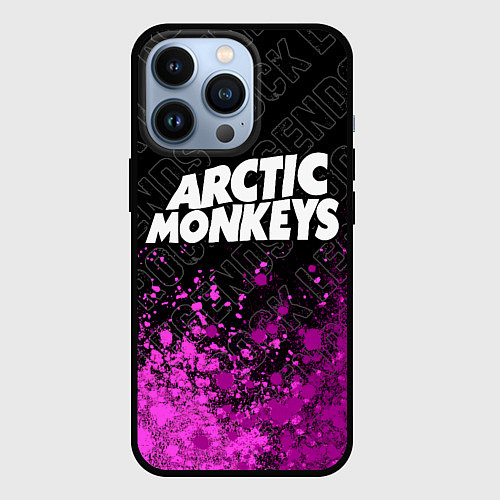 Чехол iPhone 13 Pro Arctic Monkeys rock legends посередине / 3D-Черный – фото 1