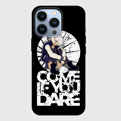 Чехол iPhone 13 Pro If you dare anime girl / 3D-Черный – фото 1